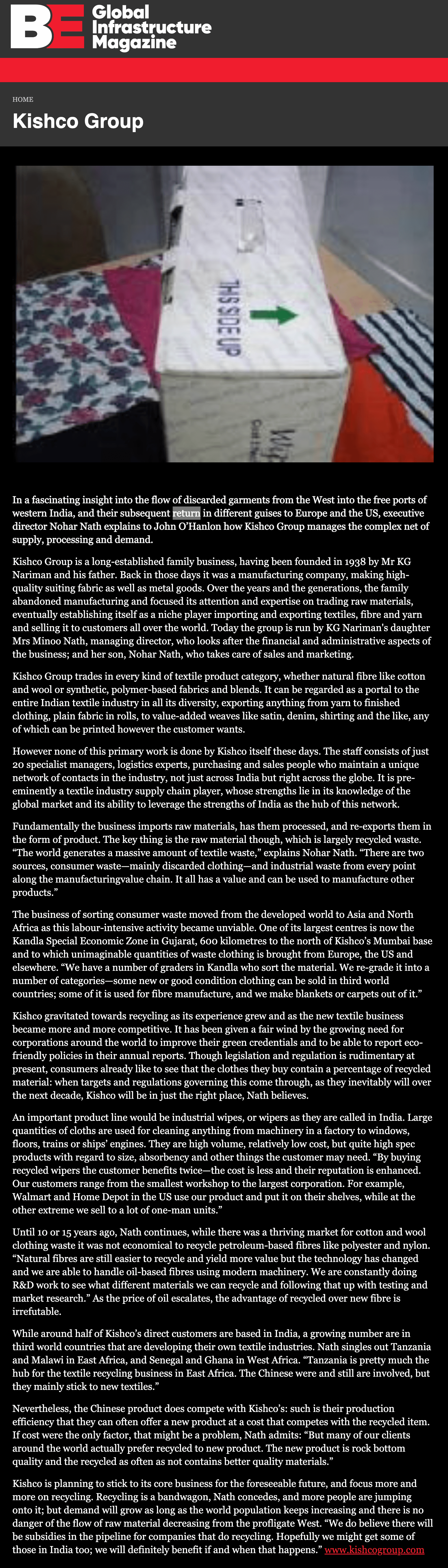 Recycling of Textiles in India